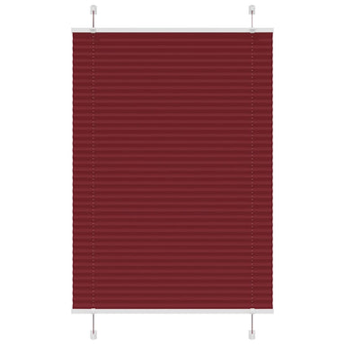 Plissé rolgordijn 100x100 cm stofbreedte 99,4cm bordeauxrood