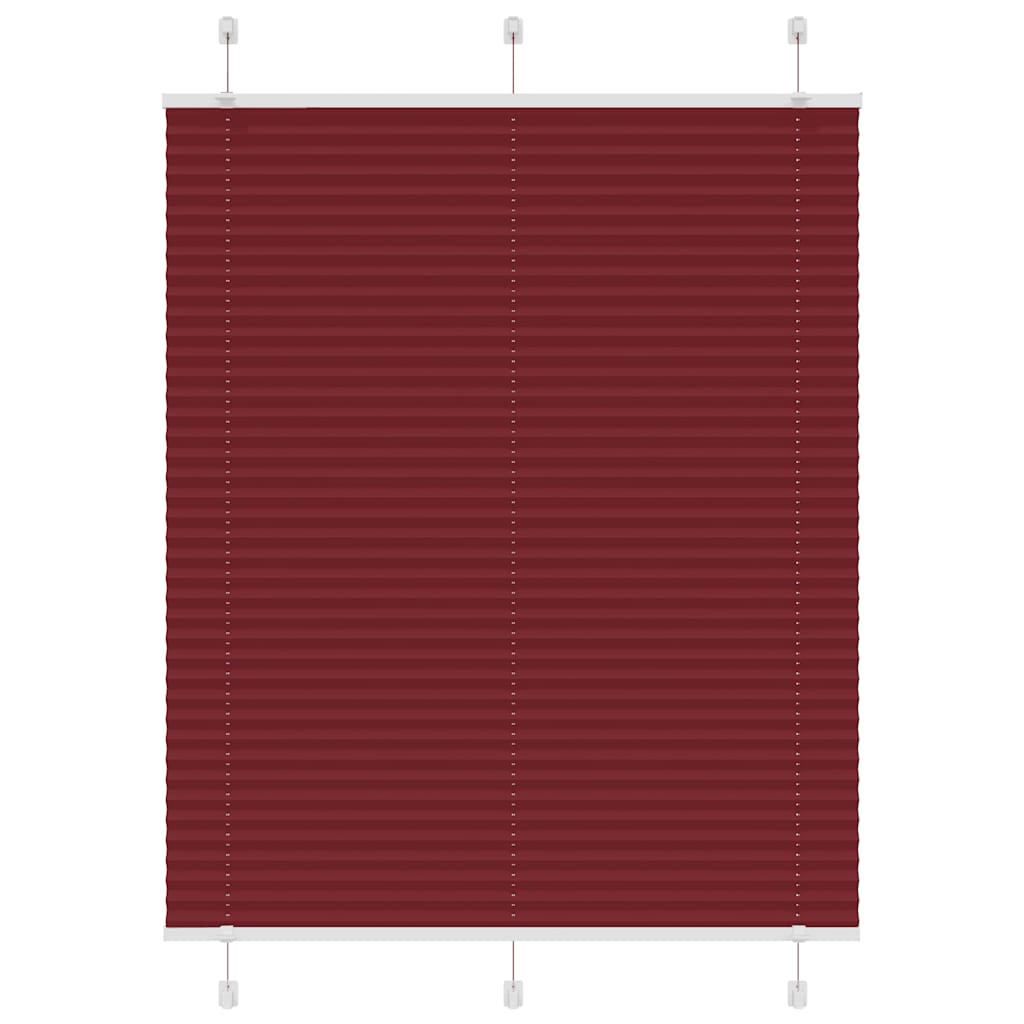 Plissé rolgordijn 105x100cm stofbreedte 104,4cm bordeauxrood