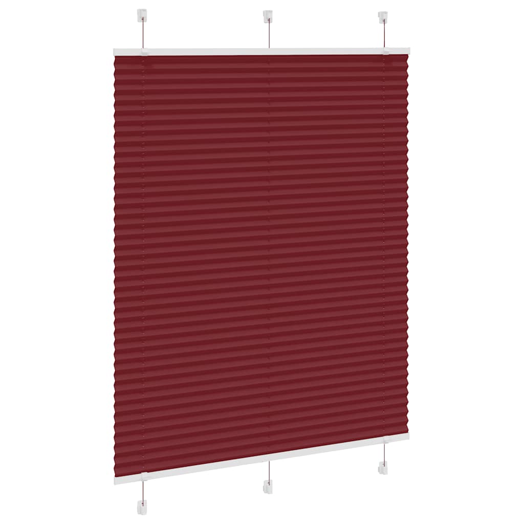 Plissé rolgordijn 110x100cm stofbreedte 109,4cm bordeauxrood