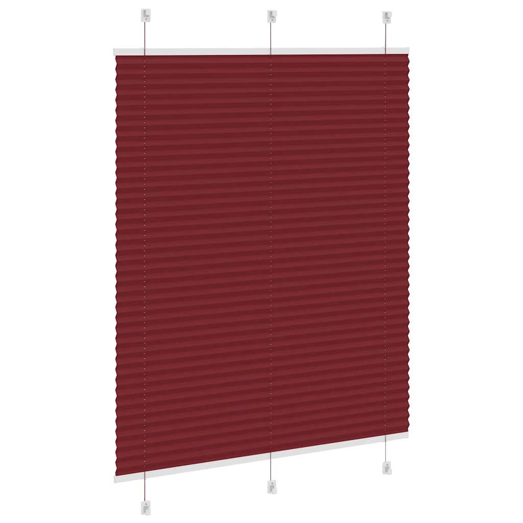Plissé rolgordijn 110x100cm stofbreedte 109,4cm bordeauxrood