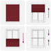 Plissé rolgordijn 110x100cm stofbreedte 109,4cm bordeauxrood
