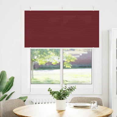 Plissé rolgordijn 115x100cm stofbreedte 114,4cm bordeauxrood