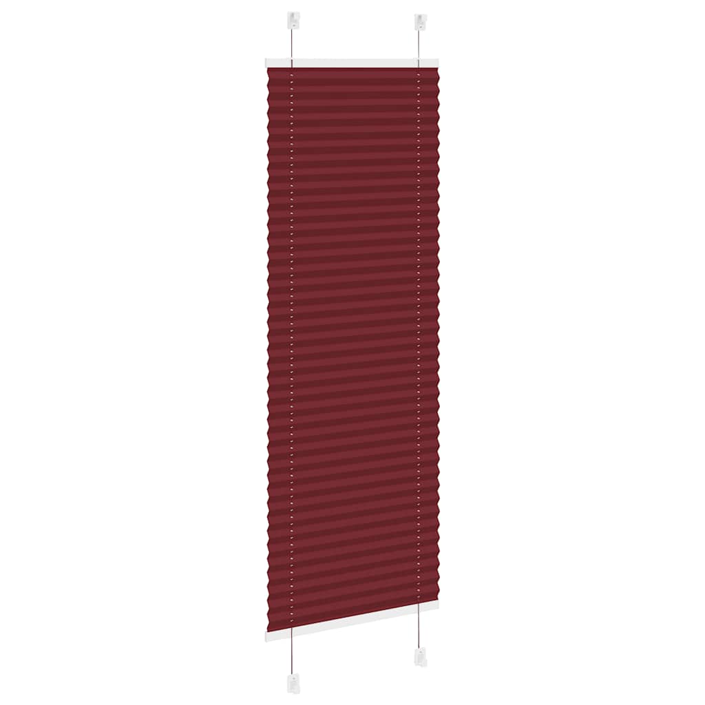 Plissé rolgordijn 45x150 cm stofbreedte 44,4 cm bordeauxrood