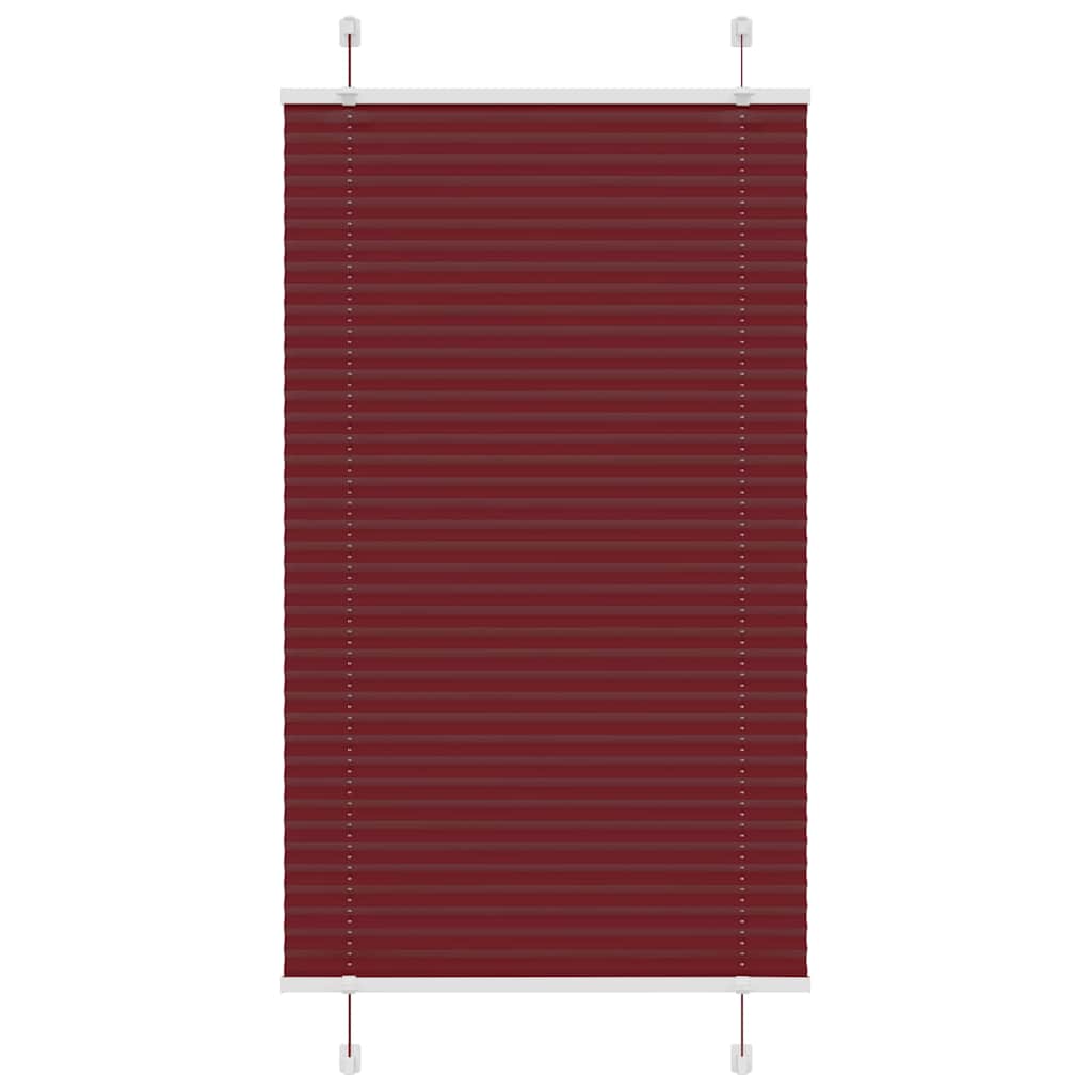 Plissé rolgordijn 75x150 cm stofbreedte 74,4 cm bordeauxrood