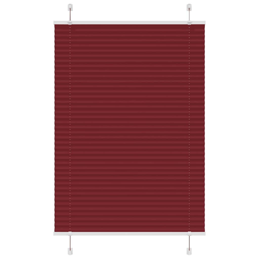 Plissé rolgordijn 90x150 cm stofbreedte 89,4 cm bordeauxrood