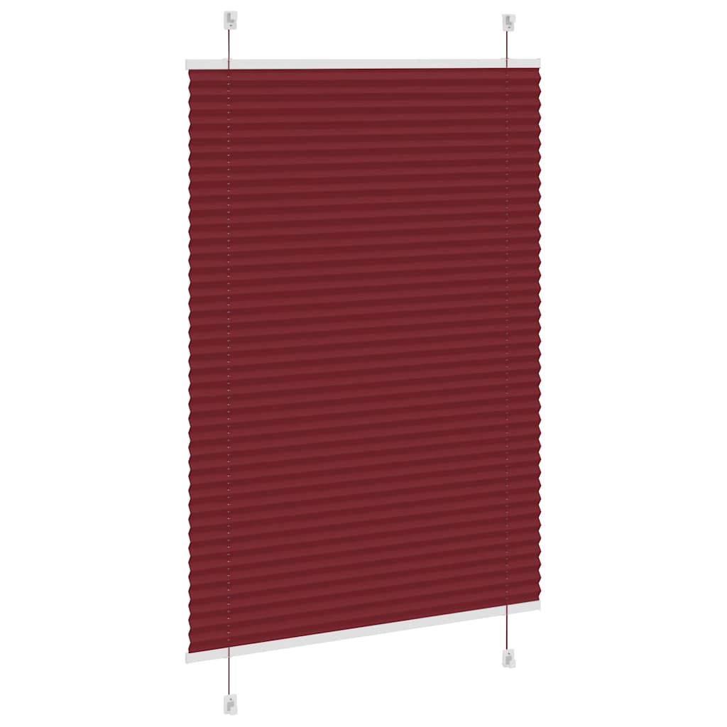 Plissé rolgordijn 100x150 cm stofbreedte 99,4cm bordeauxrood