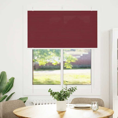 Plissé rolgordijn 105x150cm stofbreedte 104,4cm bordeauxrood