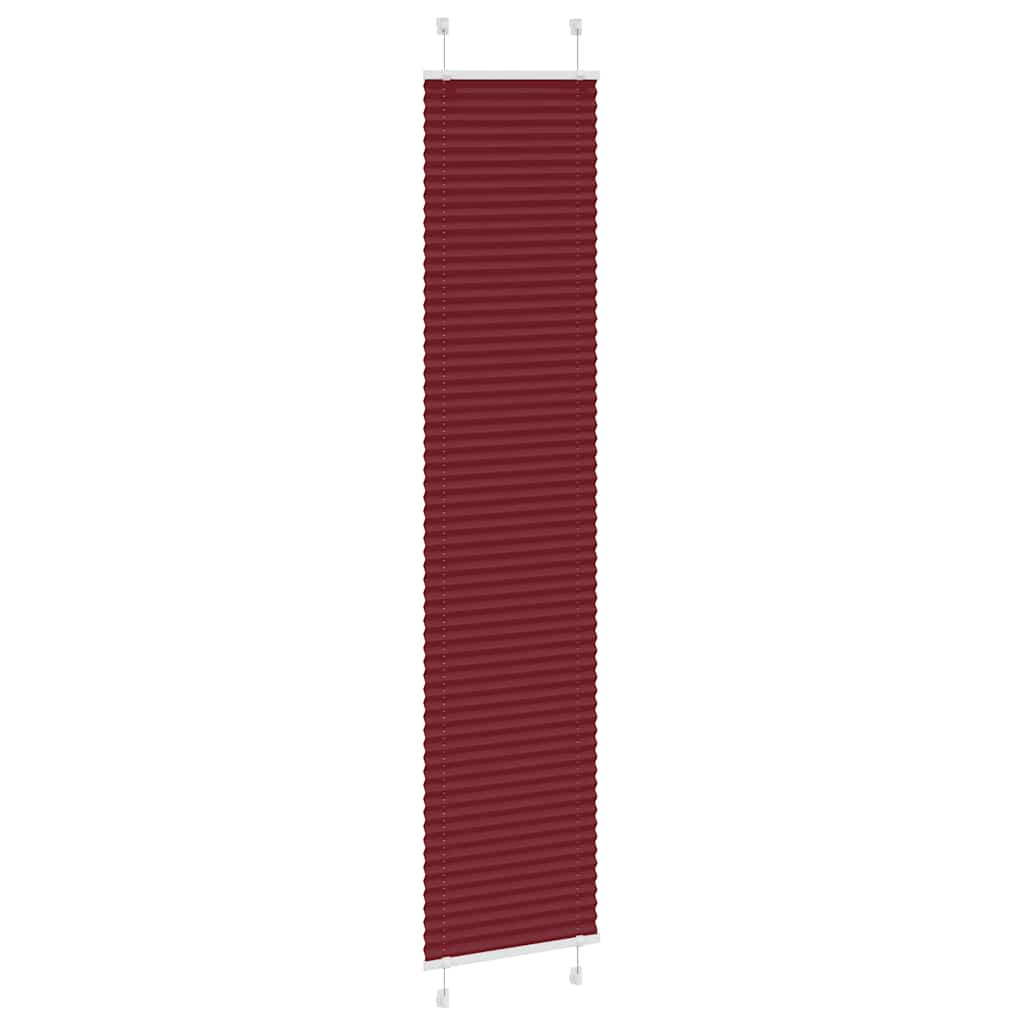 Plissé rolgordijn 45x200 cm stofbreedte 44,4 cm bordeauxrood