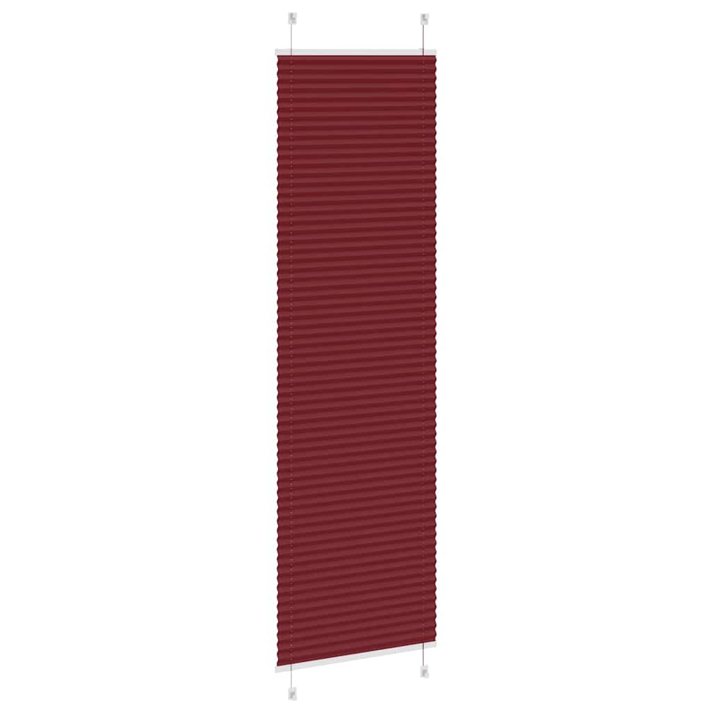 Plissé rolgordijn 55x200 cm stofbreedte 54,4 cm bordeauxrood