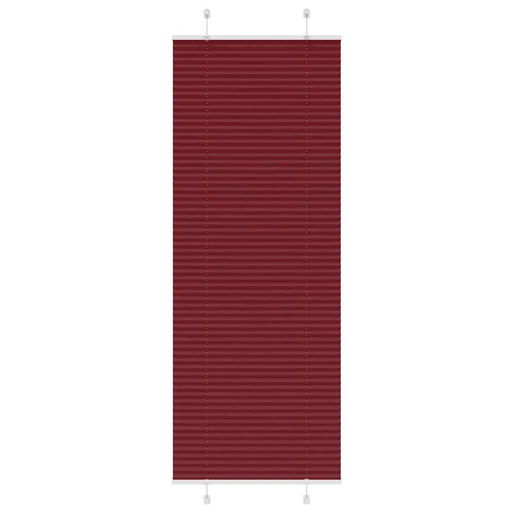 Plissé rolgordijn 75x200 cm stofbreedte 74,4 cm bordeauxrood