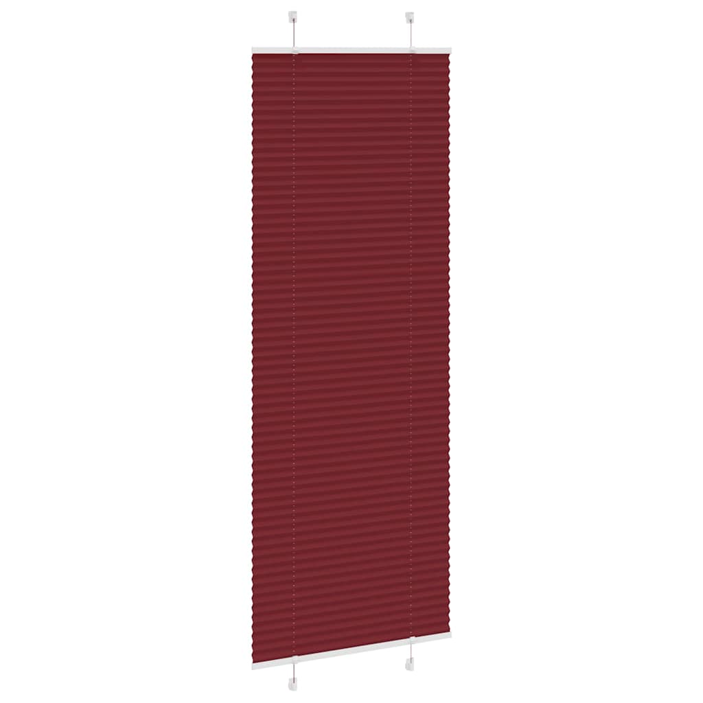 Plissé rolgordijn 75x200 cm stofbreedte 74,4 cm bordeauxrood