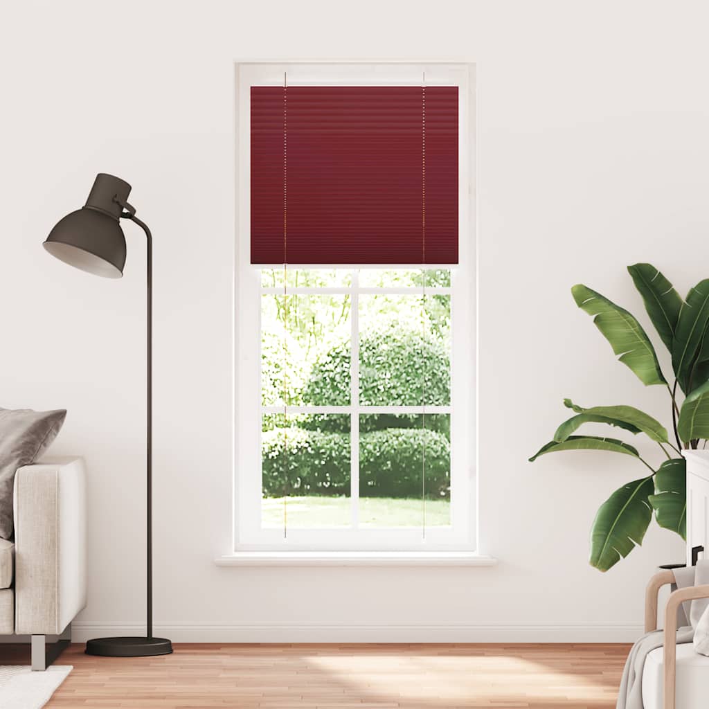 Plissé rolgordijn 100x200cm stofbreedte 99,4 cm bordeauxrood