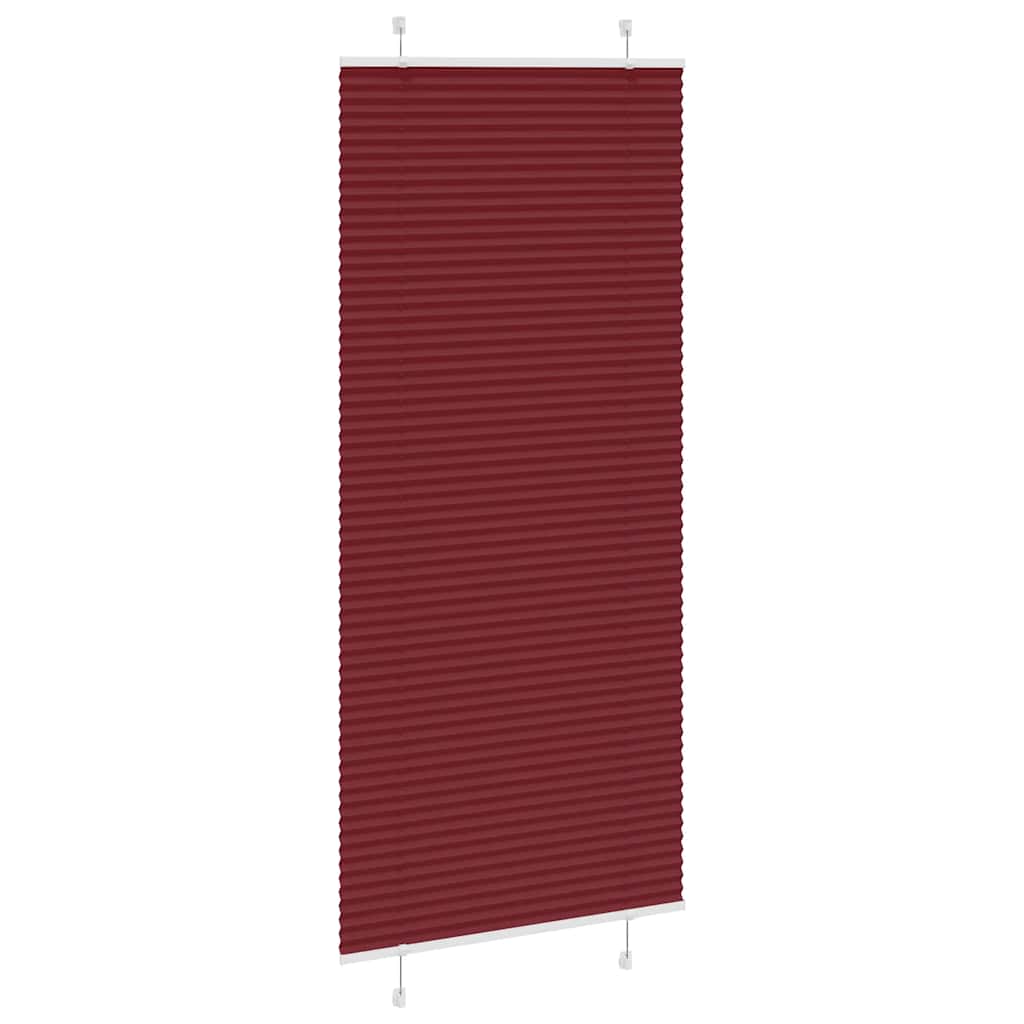 Plissé rolgordijn 100x200cm stofbreedte 99,4 cm bordeauxrood