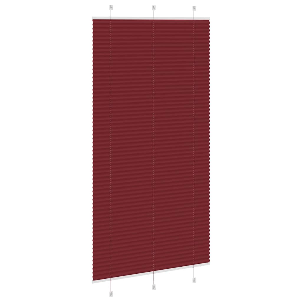 Plissé rolgordijn 110x200cm stofbreedte 109,4cm bordeauxrood