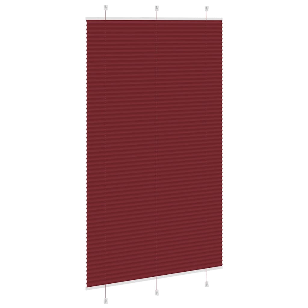 Plissé rolgordijn 115x200cm stofbreedte 114,4cm bordeauxrood