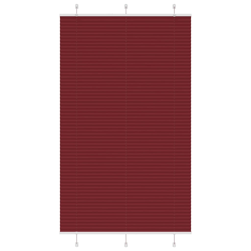 Plissé rolgordijn 120x200cm stofbreedte 119,4cm bordeauxrood