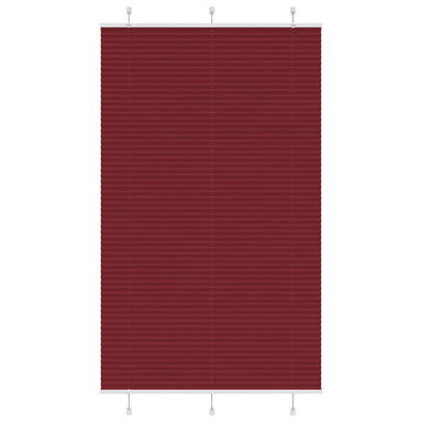 Plissé rolgordijn 120x200cm stofbreedte 119,4cm bordeauxrood