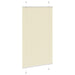 Plissé rolgordijn 75x100 cm stofbreedte 74,4 cm polyester crème