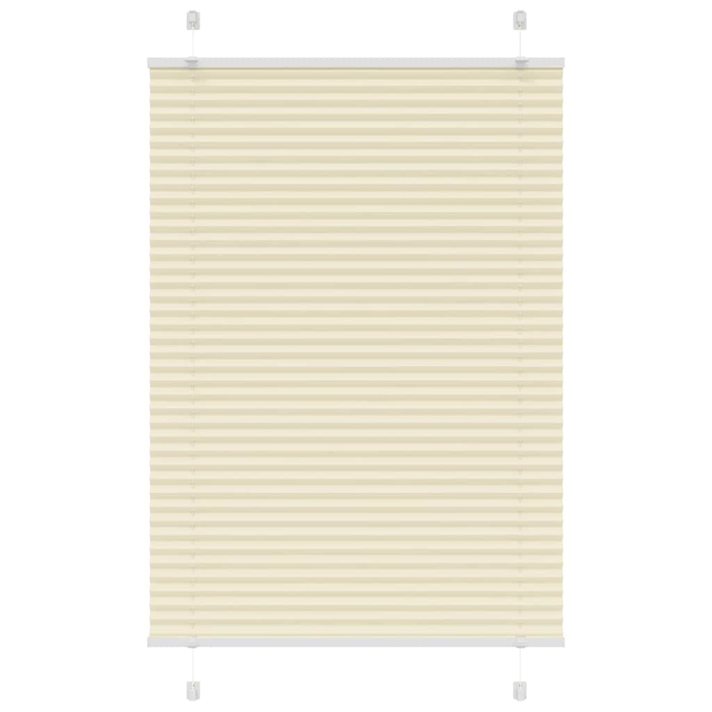 Plissé rolgordijn 85x100 cm stofbreedte 84,4 cm polyester crème