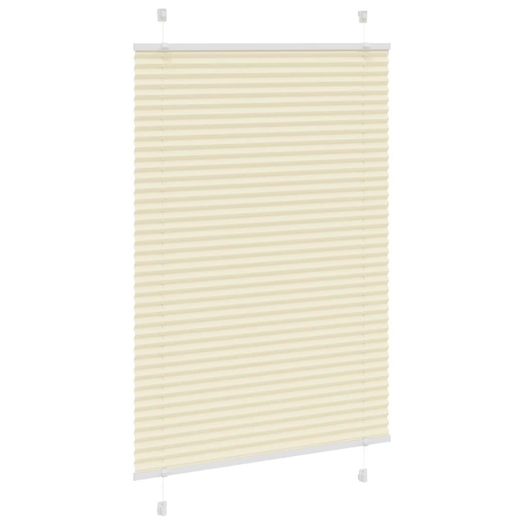 Plissé rolgordijn 85x100 cm stofbreedte 84,4 cm polyester crème