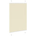 Plissé rolgordijn 85x100 cm stofbreedte 84,4 cm polyester crème