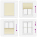 Plissé rolgordijn 105x100cm stofbreedte 104,4cm polyester crème