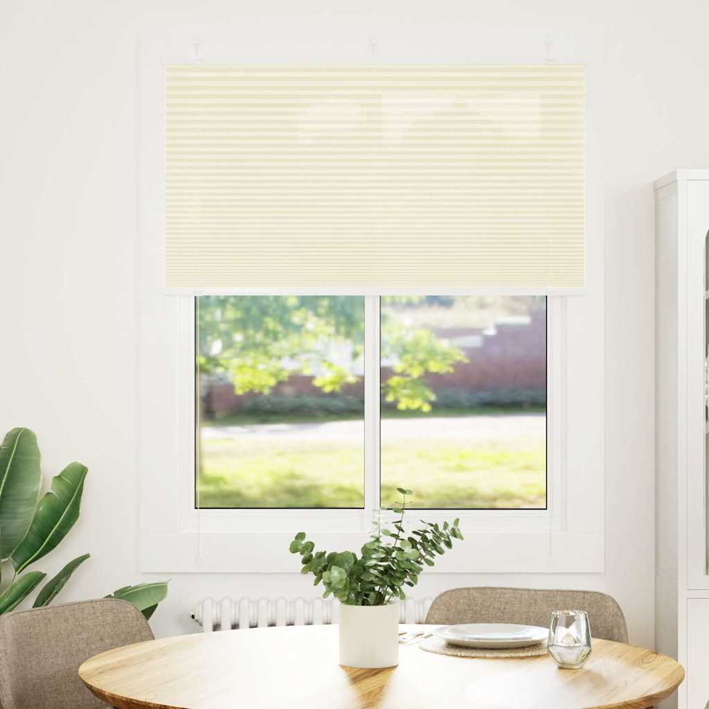 Plissé rolgordijn 110x100cm stofbreedte 109,4cm polyester crème