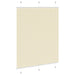 Plissé rolgordijn 110x100cm stofbreedte 109,4cm polyester crème