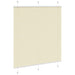 Plissé rolgordijn 115x100cm stofbreedte 114,4cm polyester crème