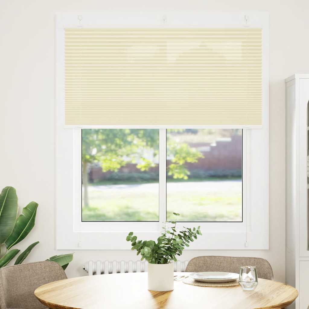 Plissé rolgordijn 120x100cm stofbreedte 119,4cm polyester crème