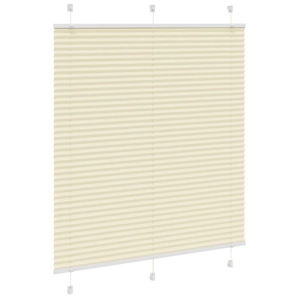Plissé rolgordijn 120x100cm stofbreedte 119,4cm polyester crème