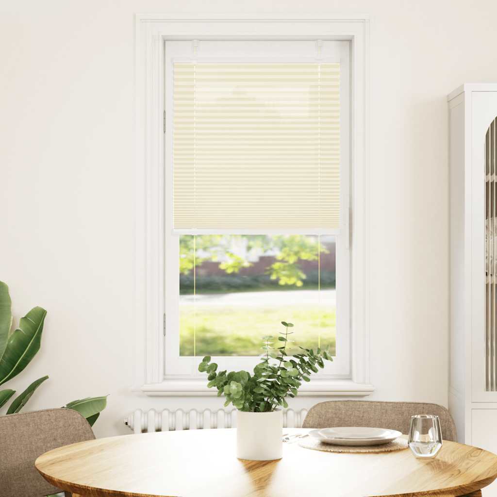 Plissé rolgordijn 65x150 cm stofbreedte 64,4 cm polyester crème