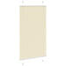 Plissé rolgordijn 75x150 cm stofbreedte 74,4 cm polyester crème