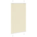 Plissé rolgordijn 80x150 cm stofbreedte 79,4 cm polyester crème