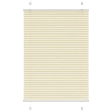 Plissé rolgordijn 90x150 cm stofbreedte 89,4 cm polyester crème