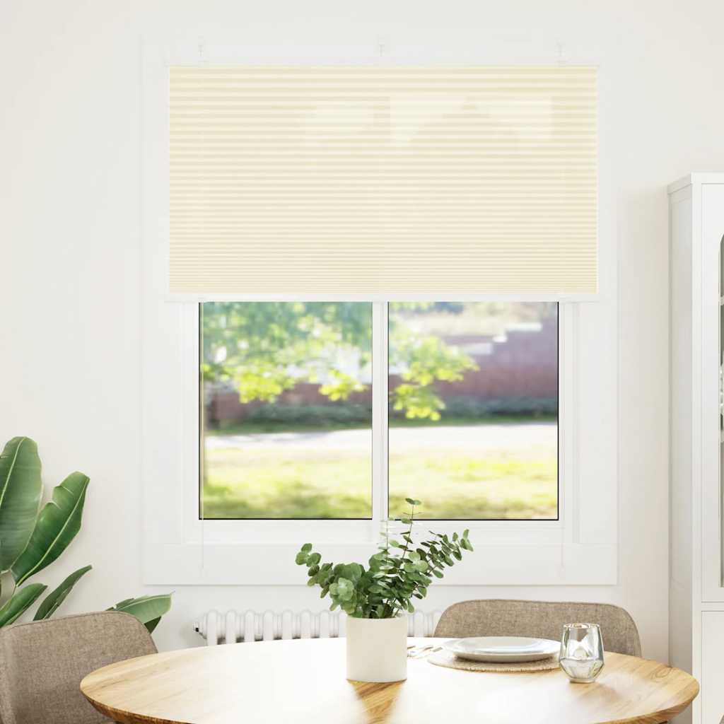 Plissé rolgordijn 105x150cm stofbreedte 104,4cm polyester crème