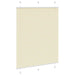 Plissé rolgordijn 105x150cm stofbreedte 104,4cm polyester crème