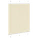Plissé rolgordijn 105x150cm stofbreedte 104,4cm polyester crème