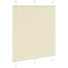 Plissé rolgordijn 115x150cm stofbreedte 114,4cm polyester crème