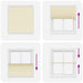 Plissé rolgordijn 115x150cm stofbreedte 114,4cm polyester crème