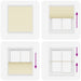 Plissé rolgordijn 120x150cm stofbreedte 119,4cm polyester crème