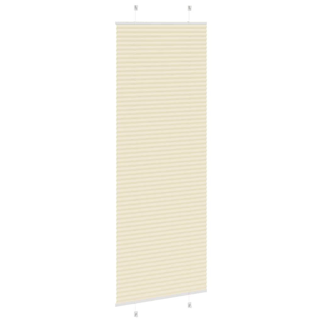 Plissé rolgordijn 75x200 cm stofbreedte 74,4 cm polyester crème