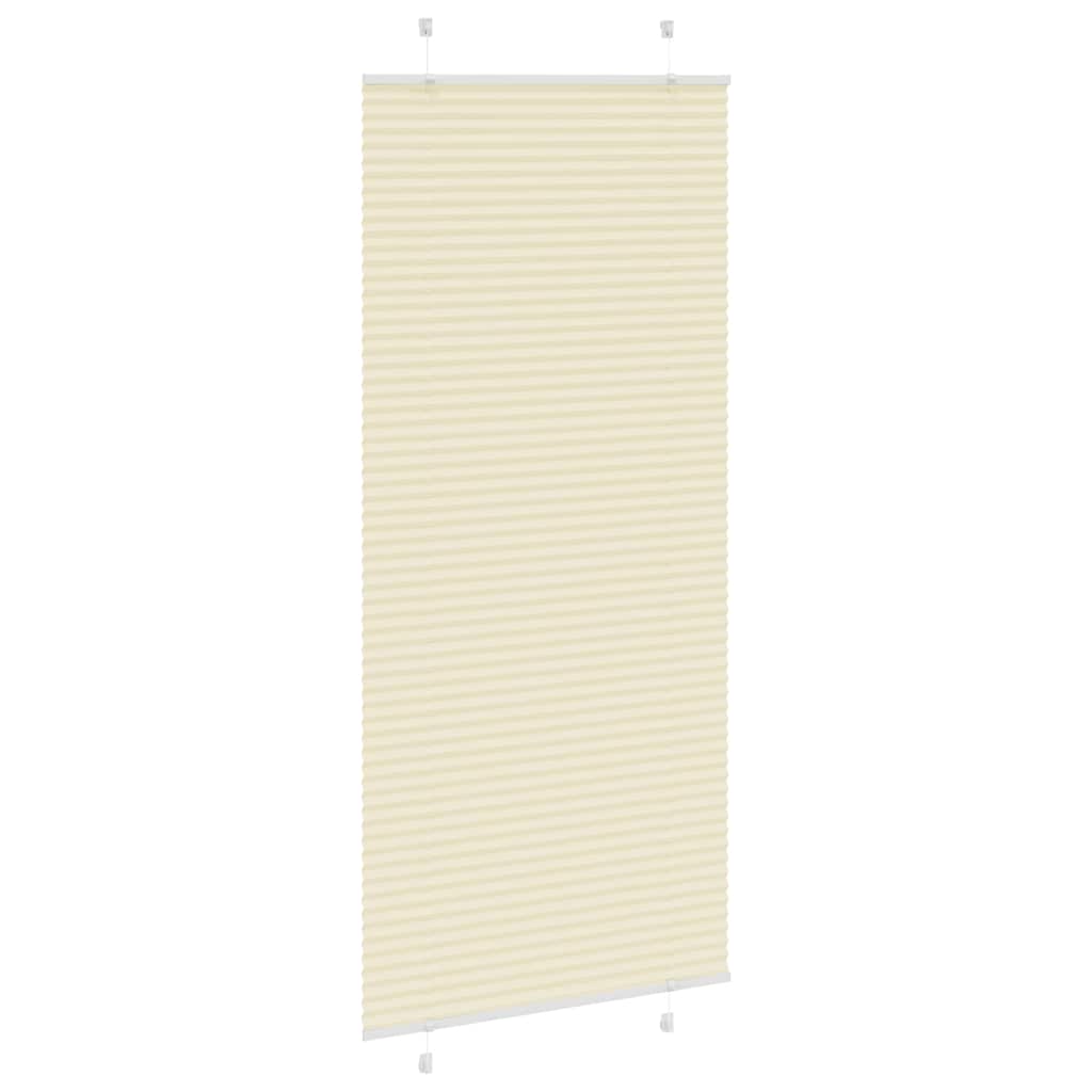 Plissé rolgordijn 95x200 cm stofbreedte 94,4 cm polyester crème