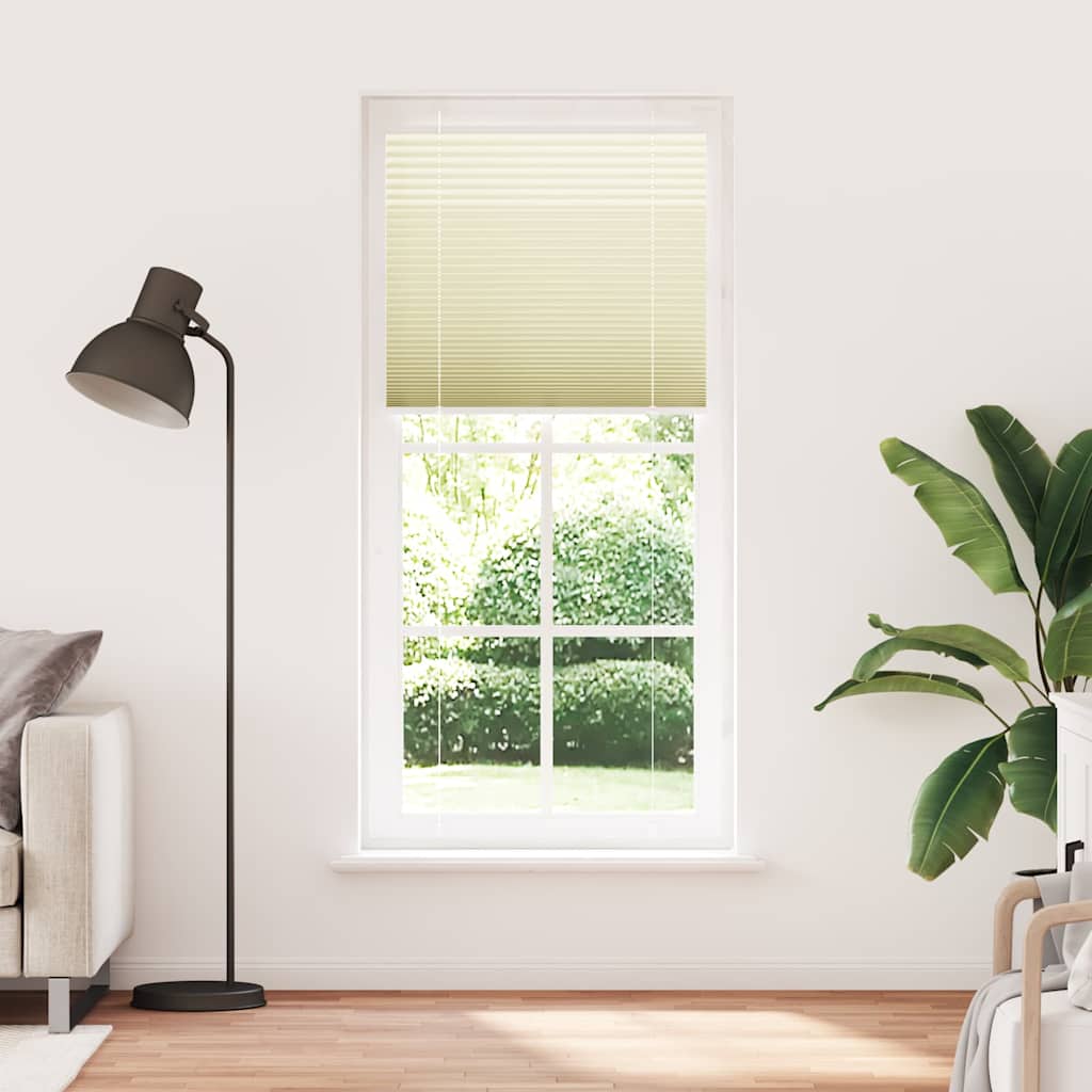 Plissé rolgordijn 100x200 cm stofbreedte 99,4cm polyester crème