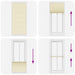 Plissé rolgordijn 100x200 cm stofbreedte 99,4cm polyester crème