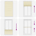 Plissé rolgordijn 110x200cm stofbreedte 109,4cm polyester crème