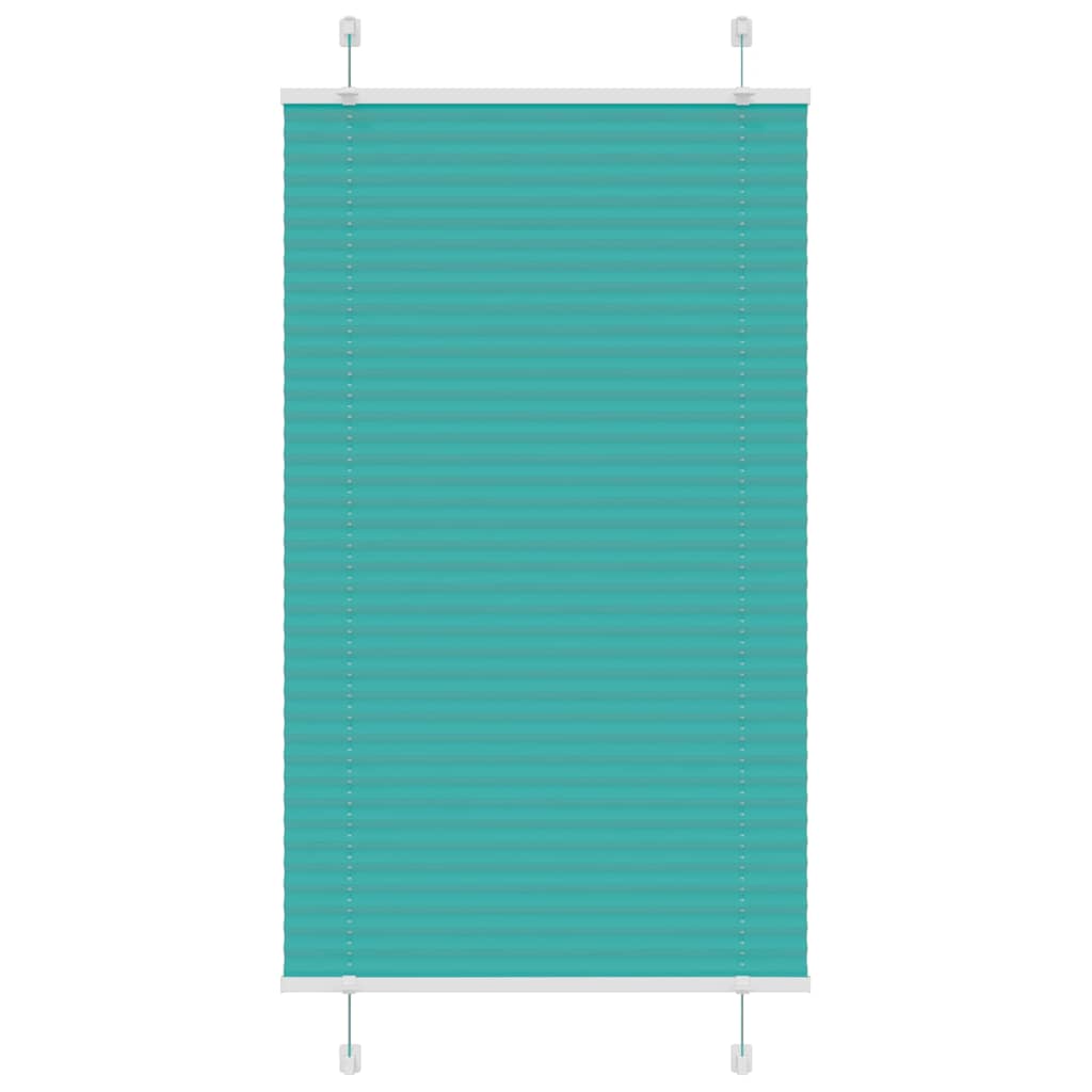 Plissé rolgordijn 80x100 cm stofbreedte 79,4 cm petrol groen