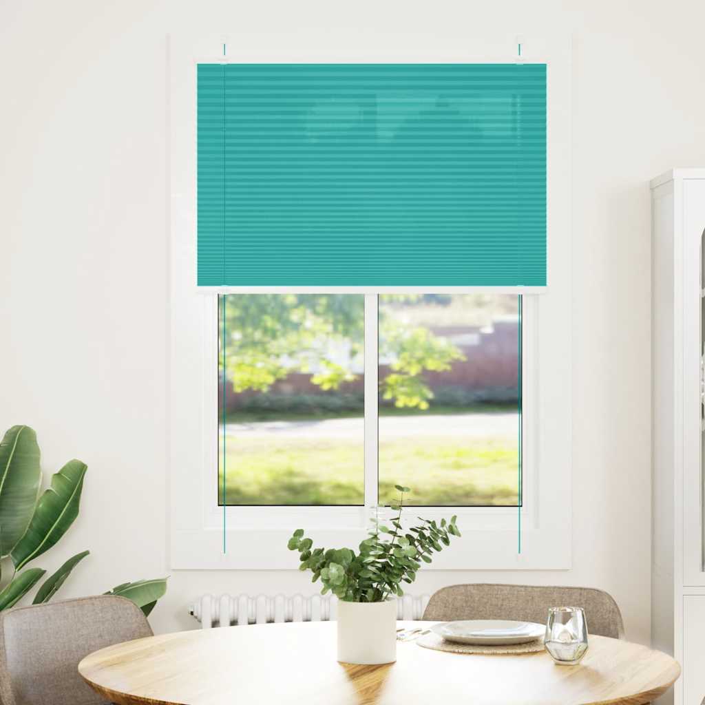 Plissé rolgordijn 90x100 cm stofbreedte 89,4 cm petrol groen