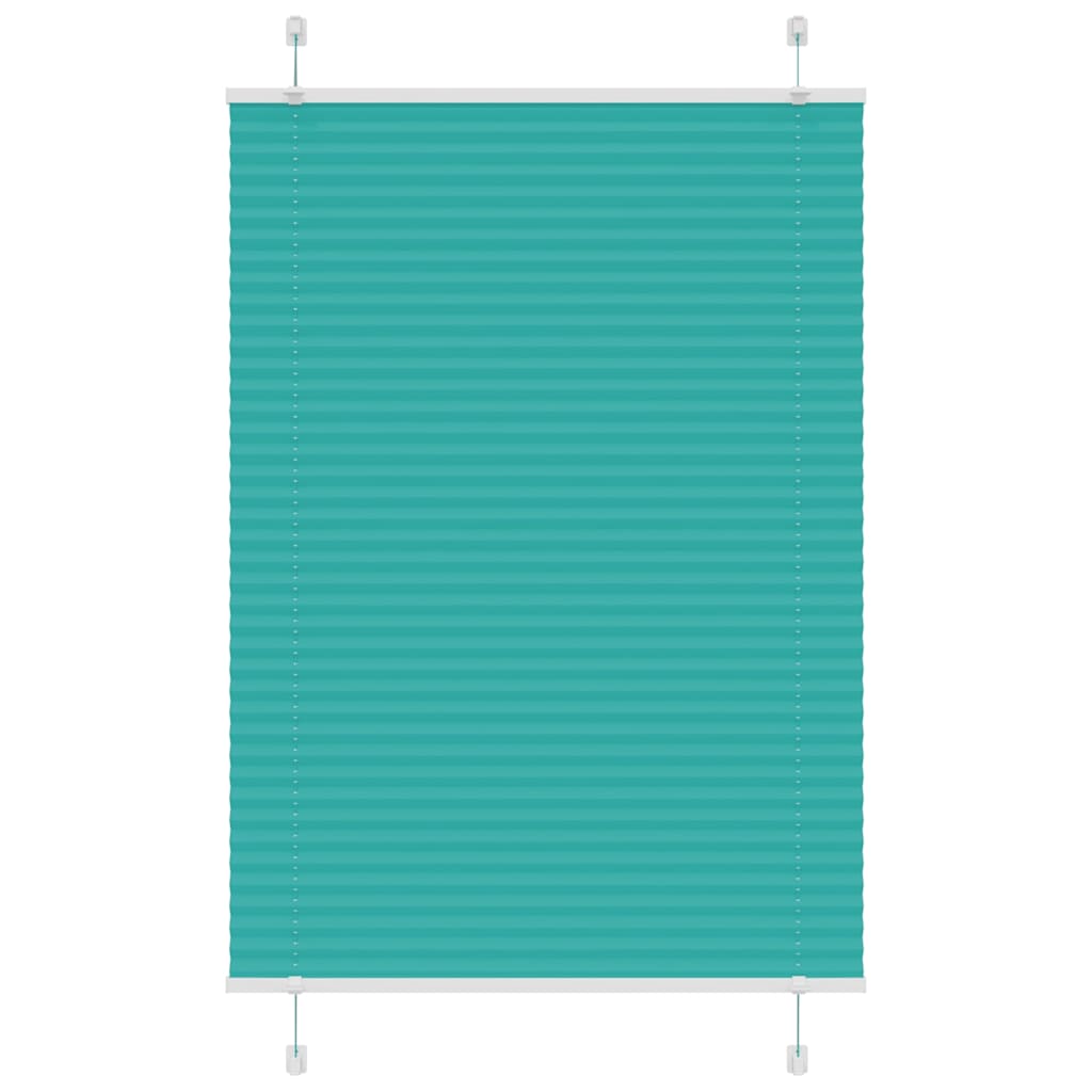 Plissé rolgordijn 100x100 cm stofbreedte 99,4cm petrol groen