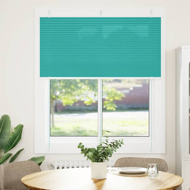 Plissé rolgordijn 115x100cm stofbreedte 114,4cm petrol groen
